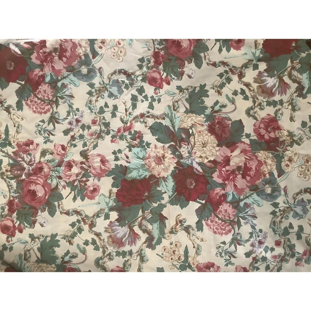 Waverly Draper Chintz Floral Fabric 3/4 Yard 27x54 Polished Upholstery Cottage‎